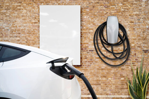 Home,Garage,Charging,Electric,Vehicle,With,Digital,Home,Control,System